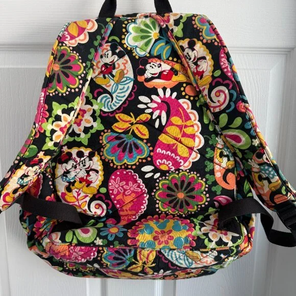 Vera Bradley Disney Parks Midnight With Mickey Campus Backpack Retired RARE - Picture 2 of 16